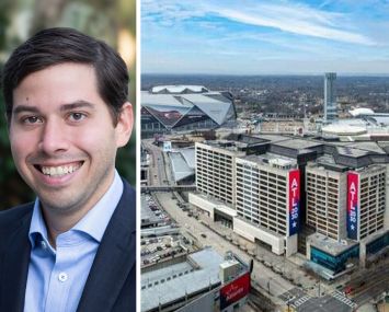 Jared Schlosser and The CTR building in Atlanta, GA.