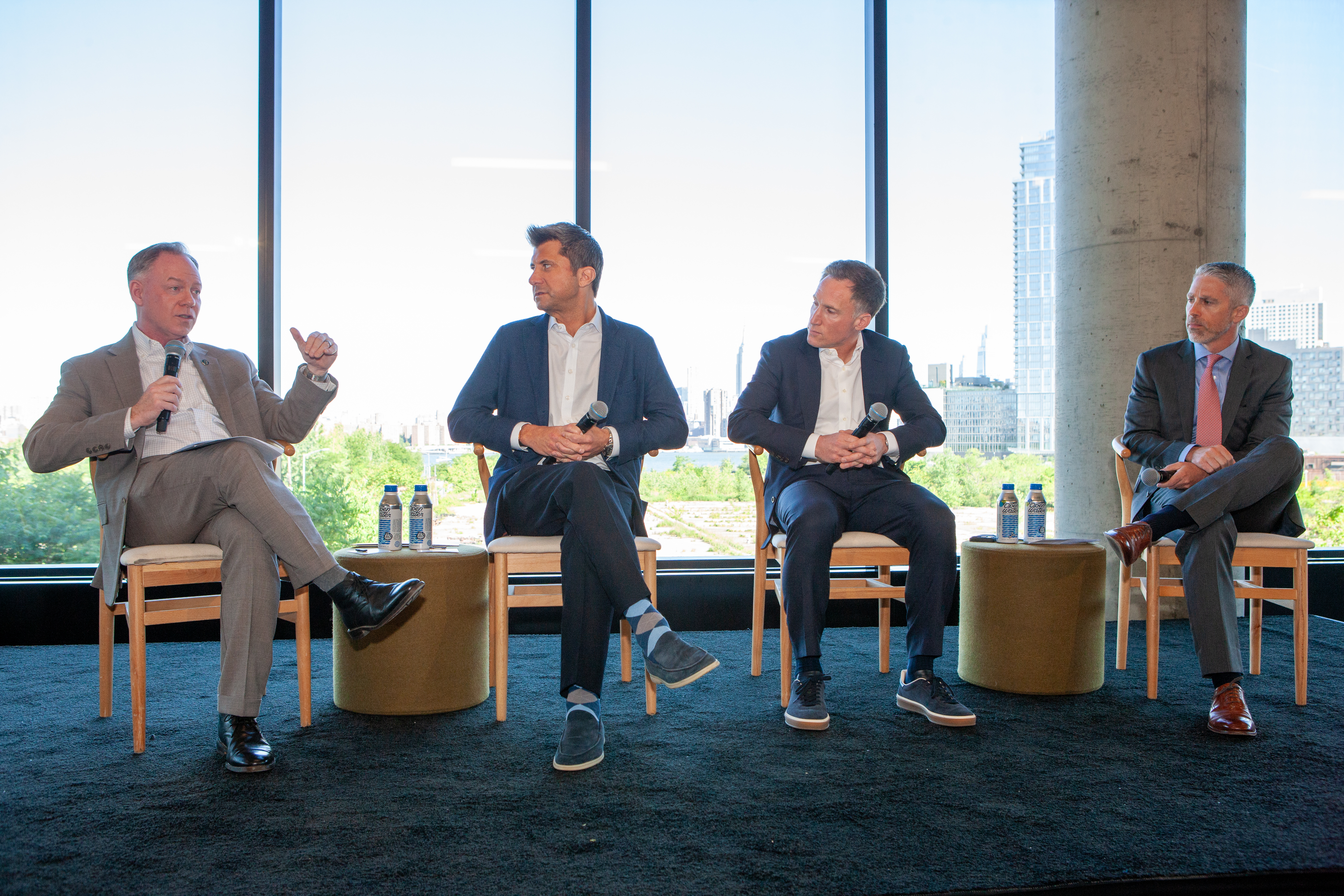 From left: Brooklyn Chamber of Commerce President Randy Peers, Naftali Group's David Hochfelder, Silverstein's Shawn Katz, and Dan Marks of TerraCRG.