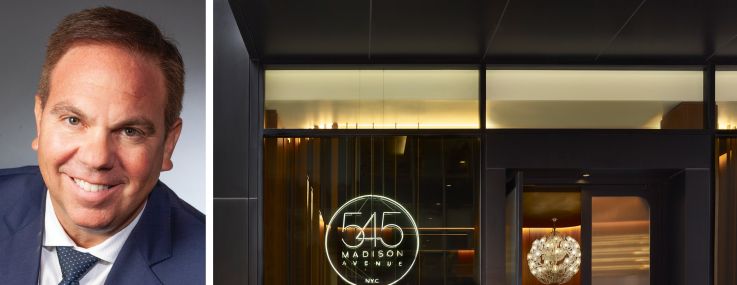 Marx Realty President and CEO Craig Deitelzweig and 545 Madison Avenue.
