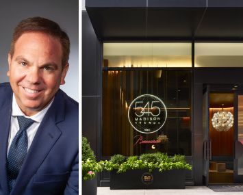 Marx Realty President and CEO Craig Deitelzweig and 545 Madison Avenue.