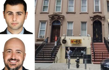 IPRG's Desi Avidane (top) and Ben Biberaj, and 321 West 51st Street.