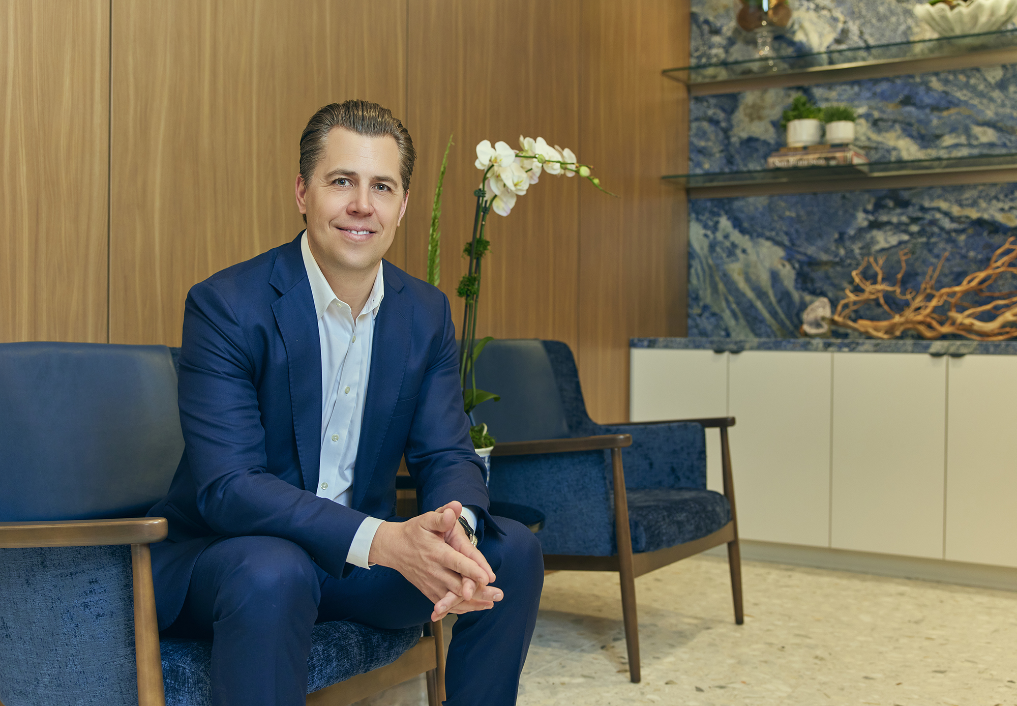 Joel Traut of KKR at the company's Dallas office, The Sterling.