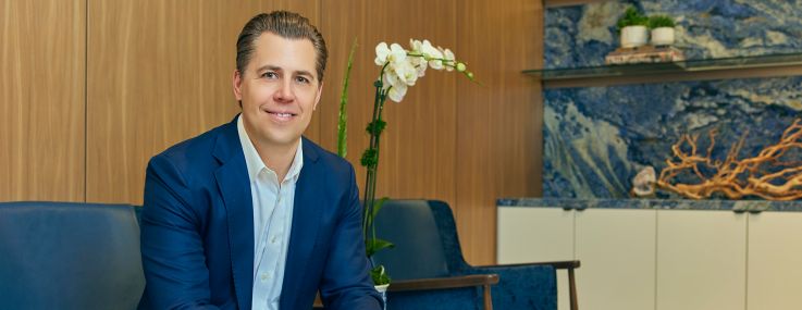 Joel Traut of KKR at the company's Dallas office, The Sterling.