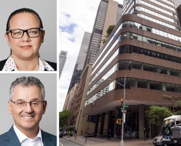BHI's Ilana Druyan (top) and Gil Karni and 767 Third Avenue.