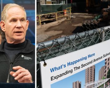 Metropolitan Transportation Authority CEO Janno Lieber and construction on the Second Avenue subway line.