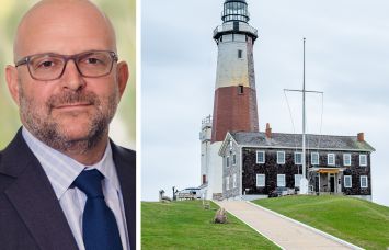 Knighthead Funding's Jonathan Daniel and Montauk Point Lighthouse, Montauk, N.Y.