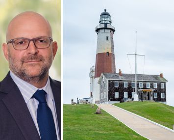 Knighthead Funding's Jonathan Daniel and Montauk Point Lighthouse, Montauk, N.Y.