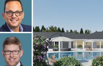 Ark Homes for Rent's Jordan Kavana (top) and John Isaskson, and a rendering of Somerset Cove, Spring Hill, Fla.