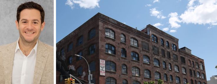Charney Companies's Justin Pelsinger and 143 Roebling Street, Brooklyn.