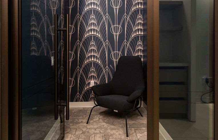 Phone room at 99 Park Avenue.