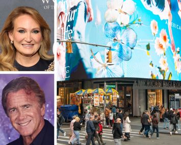 Ulta Beauty President and CEO Kecia Steelman (top), Wharton Properties's Jeff Sutton, and 1551 Broadway.