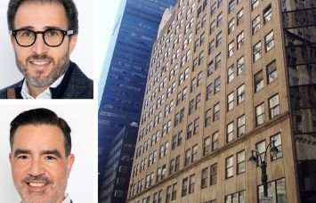 Broad Street Development's Raymond Chalme (top) and Daniel Blanco, and 370 Lexington Avenue.