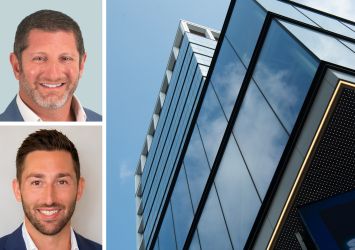 CBRE's Sam Seiler (top), JLL's Joseph Sipala and 2 Penn Plaza.