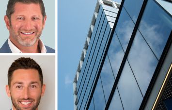 CBRE's Sam Seiler (top), JLL's Joseph Sipala and 2 Penn Plaza.