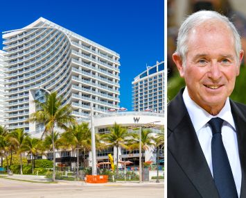 The W Fort Lauderdale and Blackstone's Stephen Schwarzman.