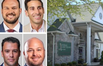 Berkadia's Wesley Moczul (clockwise from top left), Scott Wadler, Brad Williamson and Matthew Robbins, and Indian Lake Village, Lake Orion, Mich.