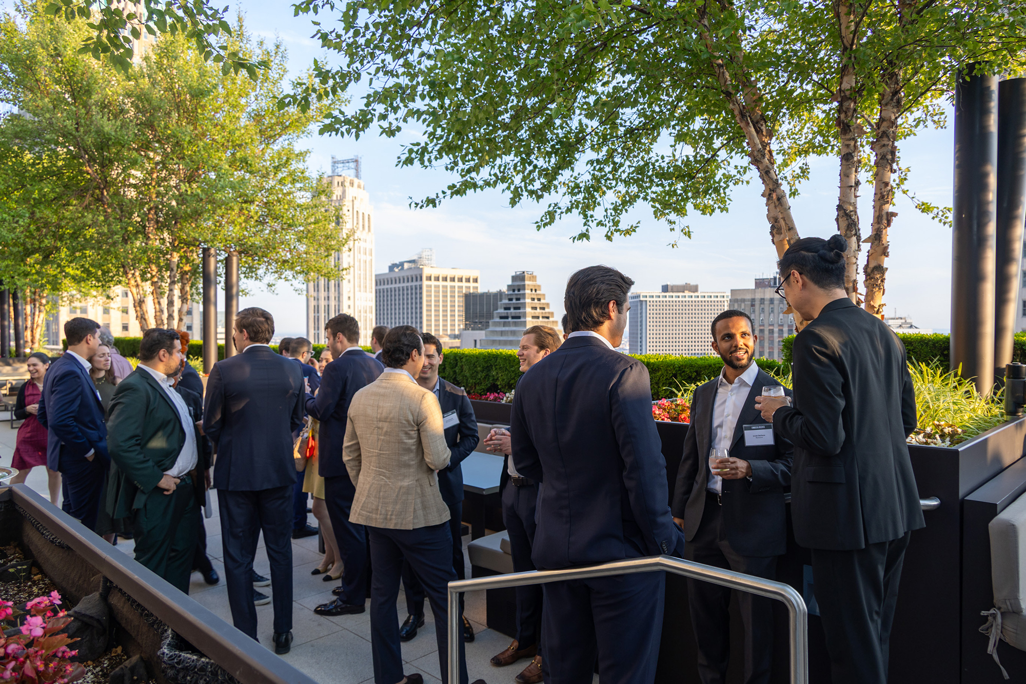 Members of Commercial Observer's Young Professionals list gather at a reception at 120 Broadway.