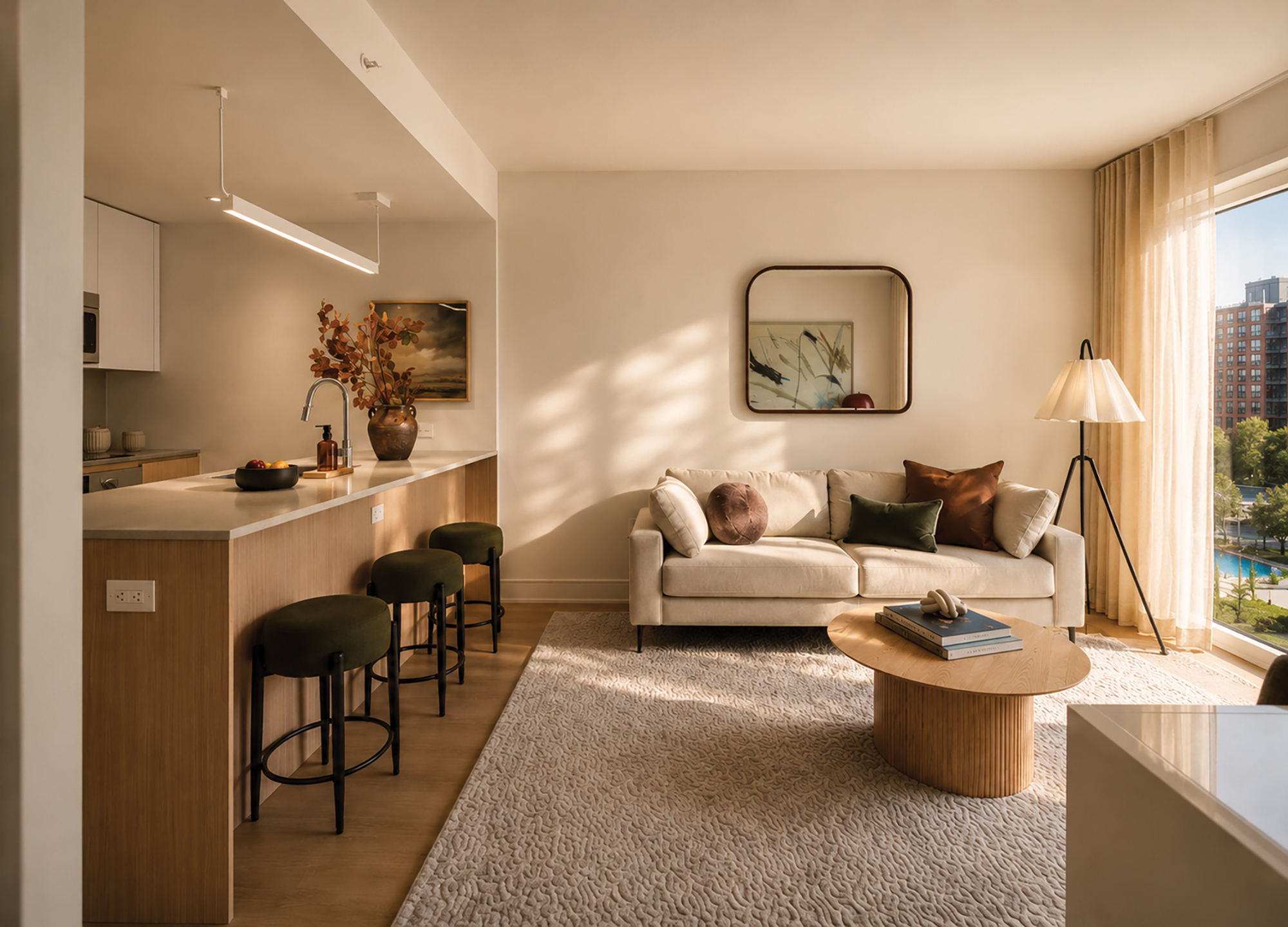 Units range from one to three-bedrooms.