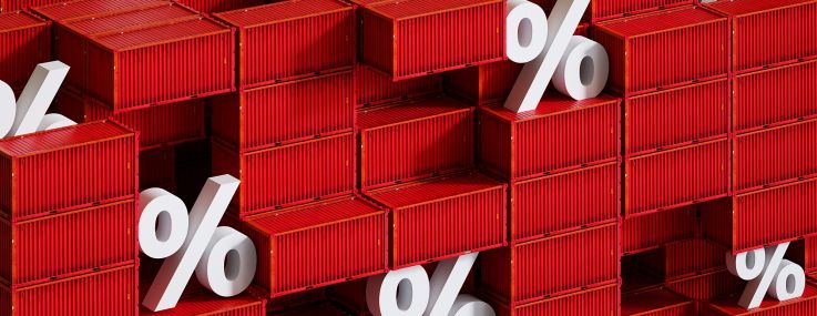 An illustration of percent signs embedded in containers in container stack.
