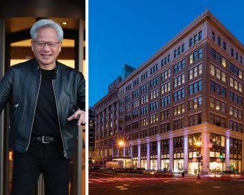 Nvidia CEO Jensen Huang and 1025 F Street in Washington D.C.