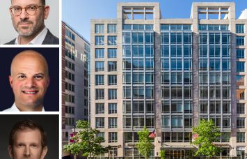 Cary Pollack (top), Joe Dyckman (center), and Matthew Jemal (bottom), pictured with 1750 H Street NW in in Washington, D.C.