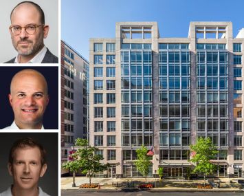 Cary Pollack (top), Joe Dyckman (center), and Matthew Jemal (bottom), pictured with 1750 H Street NW in in Washington, D.C.