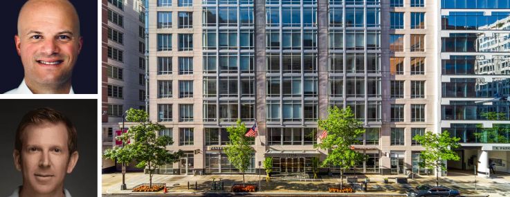 Cary Pollack (top), Joe Dyckman (center), and Matthew Jemal (bottom), pictured with 1750 H Street NW in in Washington, D.C.