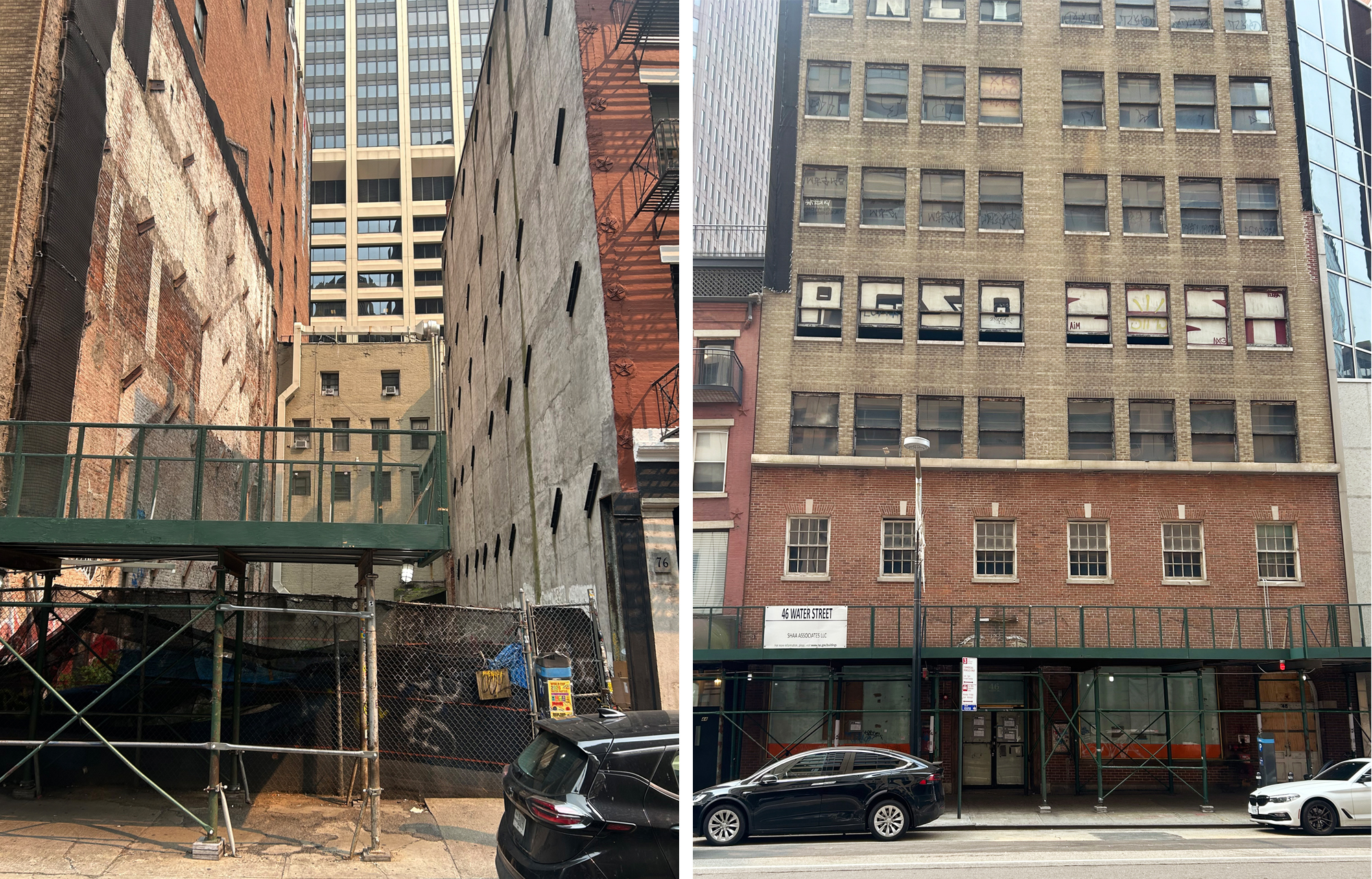 78 Pearl Street (left) and 46 Water Street.