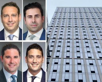 Walker & Dunlop's Aaron Appel (clockwise from top left), Keith Kurland, Adam Schwartz and Jonathan Schwartz, and 35 Cottage Street, Jersey City, N.J.