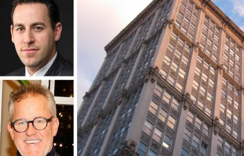 The Feil Organization's Andrew Wiener (top), Isaia's James Shay, and 257 Park Avenue South.