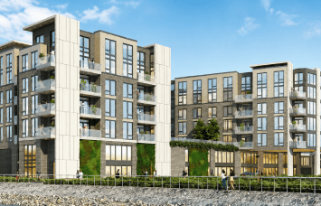 A rendering of Bayonne Luxury Waterwalk in Bayonne, N.J.
