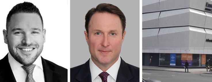 Clockwise from top left: Justin Shepard, Jay Miele, Adam Spies, and Ben Appel of Newmark and 101 Pennsylvania Avenue in Brooklyn.