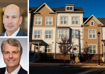 AvalonBay Communities CEO Benjamin Schall (top), Equity Residential President and CEO Mark Parrell, and an AvalonBay Communities development in Amityville, N.Y.