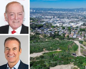 Stanley Black (top) and Bob Faith (bottom), pictured with an aerial view of Culver City.
