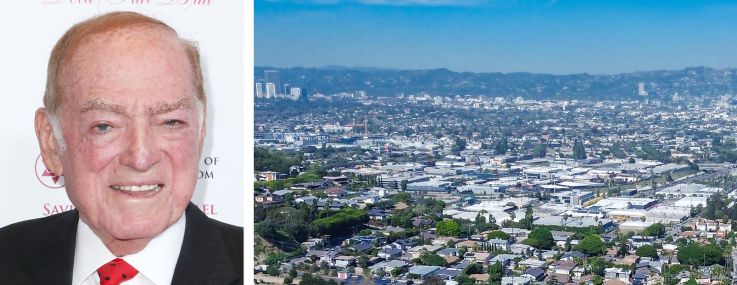 Stanley Black (top) and Bob Faith (bottom), pictured with an aerial view of Culver City.