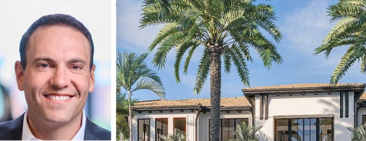 Rockpoint's Dan Domb (top), Kolter Group's Bobby Julien, and a rendering of The Sutton in Palm Beach Gardens, Fla.