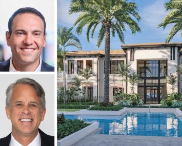 Rockpoint's Dan Domb (top), Kolter Group's Bobby Julien, and a rendering of The Sutton in Palm Beach Gardens, Fla.