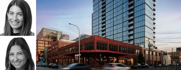 JLL's Danny Kaufman (top), Medina Spiodic (center) and Rebecca Brielmaier, and Arthur on Aberdeen at 210 North Aberdeen Street, Chicago.