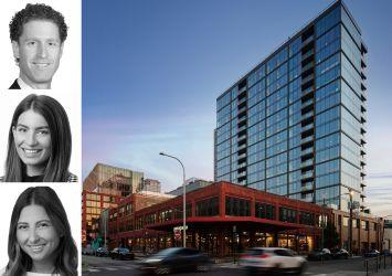 JLL's Danny Kaufman (top), Medina Spiodic (center) and Rebecca Brielmaier, and Arthur on Aberdeen at 210 North Aberdeen Street, Chicago.