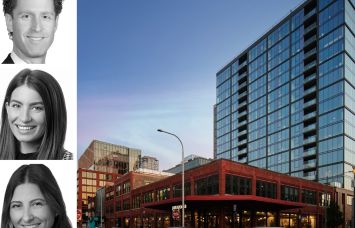 JLL's Danny Kaufman (top), Medina Spiodic (center) and Rebecca Brielmaier, and Arthur on Aberdeen at 210 North Aberdeen Street, Chicago.