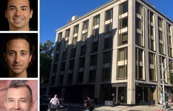 Infinity Real Estate's David Berg (top), Steven Kassin (center), KB Realty's Jon Krasner, and 75 Kenmare Street.