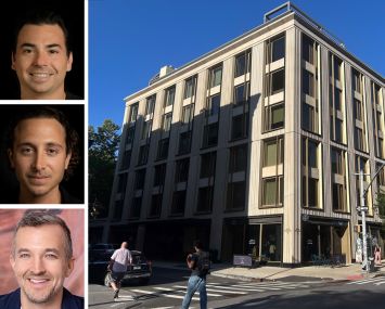 Infinity Real Estate's David Berg (top), Steven Kassin (center), KB Realty's Jon Krasner, and 75 Kenmare Street.