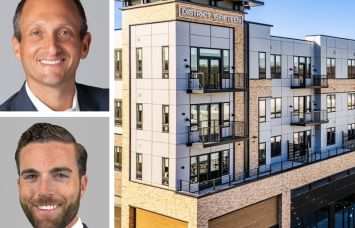 Affinius Capital's David Greenburg (top), Cushman & Wakefield's Chuck Kohaut, and District 15Fifteen in Parsippany, N.J.