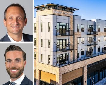 Affinius Capital's David Greenburg (top), Cushman & Wakefield's Chuck Kohaut, and District 15Fifteen in Parsippany, N.J.