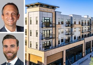 Affinius Capital's David Greenburg (top), Cushman & Wakefield's Chuck Kohaut, and District 15Fifteen in Parsippany, N.J.