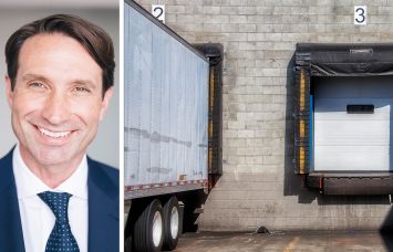 Longpoint Partners' Dwight Angelini and a warehouse loading bay.
