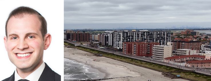 Greystone's Eric Rosenstock (top) and Jeff Englund, and an aerial view of Long Beach, N.Y.