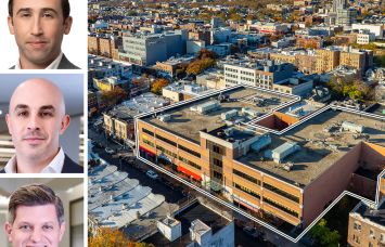 JLL's Ethan Stanton (top), Mike Mazzara (center) and Scott Aiese, and Kingswood Center in Brooklyn.