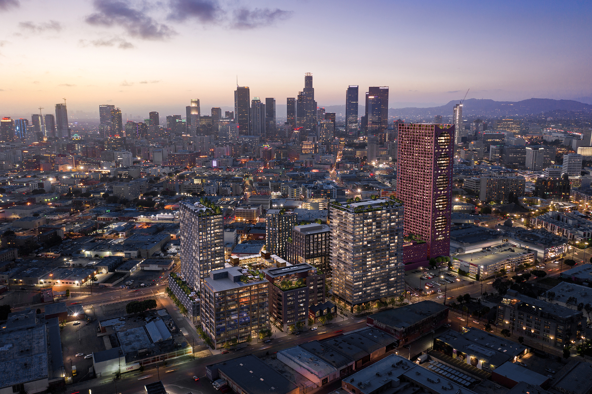 A rendering of the planned Fourth and Central project in Downtown Los Angeles.
