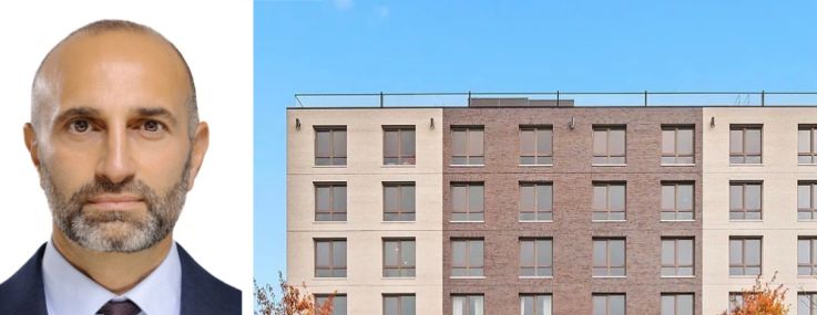 Momentum Realty Group's Gabriel Betesh (top) and Solomon Betesh, and a rendering 1 Putnam Avenue, Brooklyn.